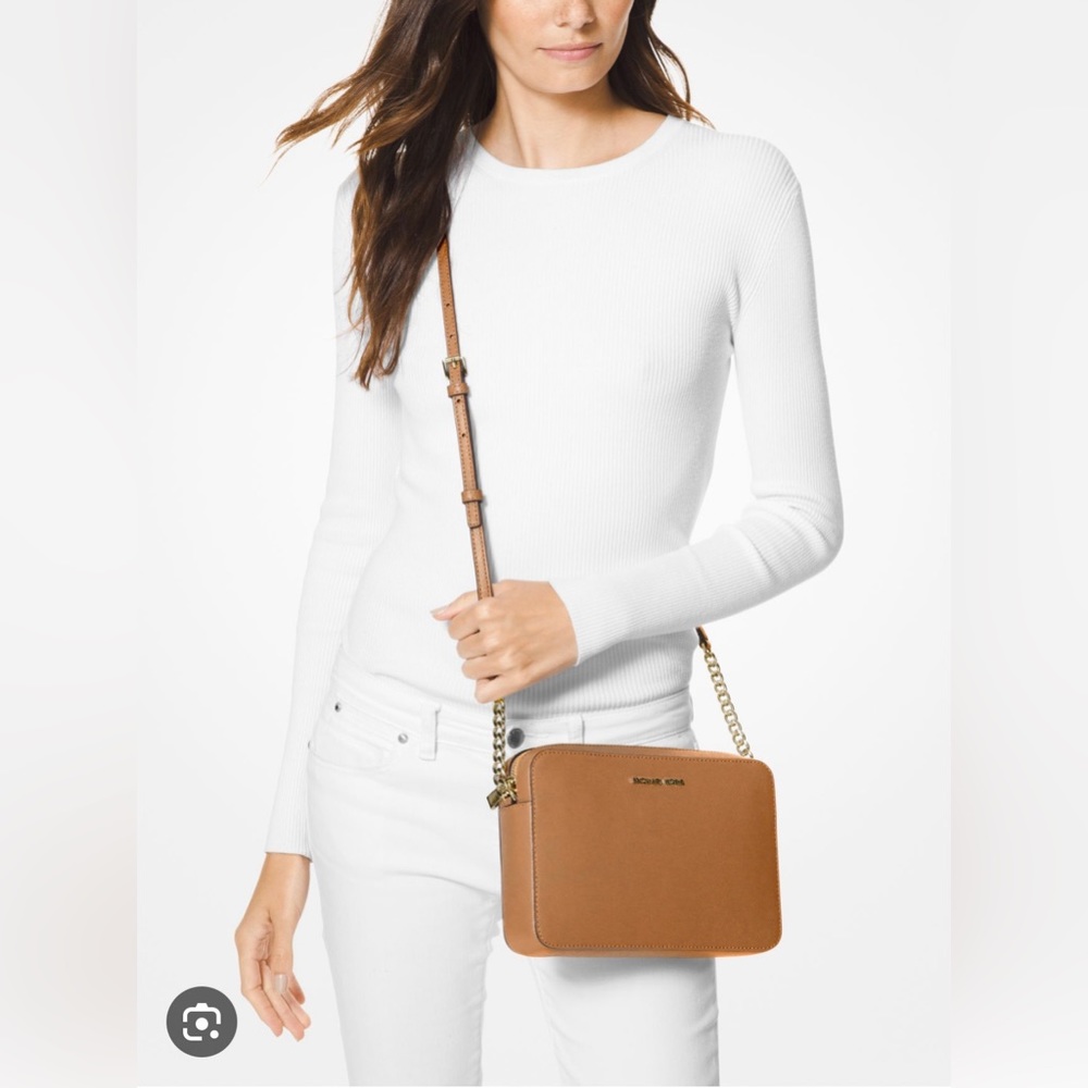 Jet Set Large Saffiano Leather Crossbody Bag
